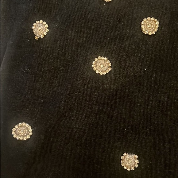 Black Short Sleeve Tee with Embellishments|size XS - Picture 2 of 8